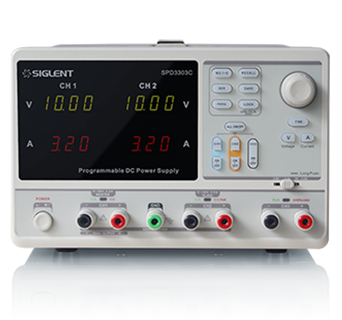SIGLENT  プログラマブル直流電源 SPD3000シリーズ (型番：SPD3303C, 3チャンネル,  最大220W,  30V/3A || 30V/3A || (2.5V or 3.3V or 5V固定)/3A)