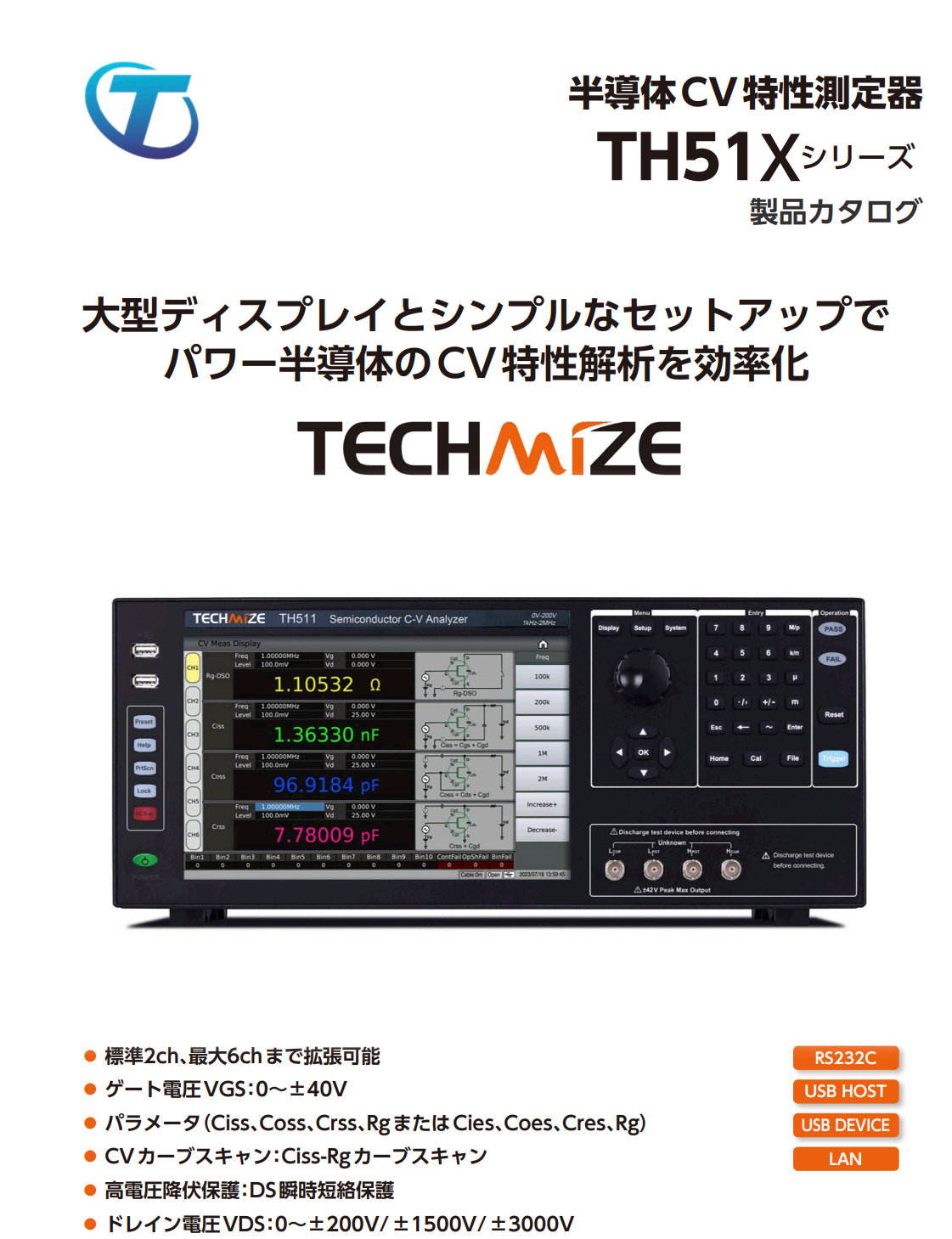 半導体CV特性アナライザ TECHMIZE社 TH51Xシリーズ