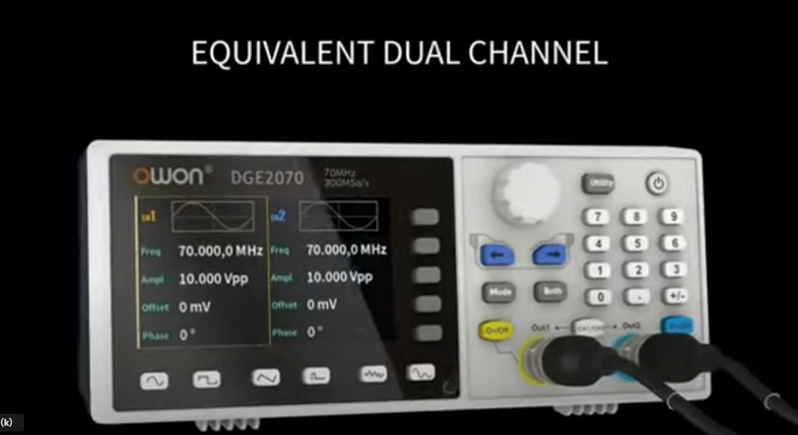 OWON(オウオン)社　DGE2000　任意波形ファンクションジェネレータ紹介ビデオ（英語版）