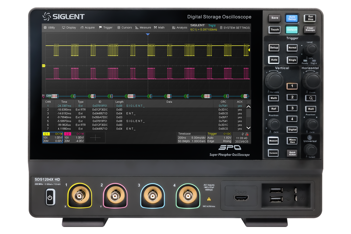 SIGLENT （シグレント）SDS1000X HDシリーズ デジタル・オシロスコープ