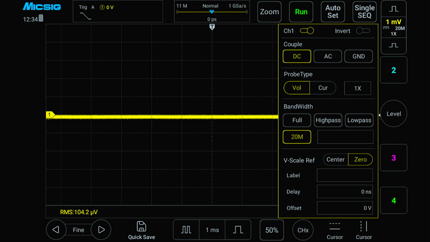ACアダプタ駆動、20MHz帯域のノイズレベル