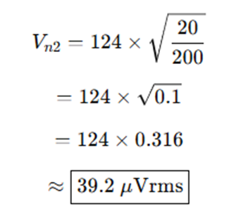 ノイズ電圧が帯域幅の平方根に比例