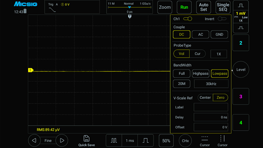 ACアダプタ駆動、30kHz帯域のノイズレベル