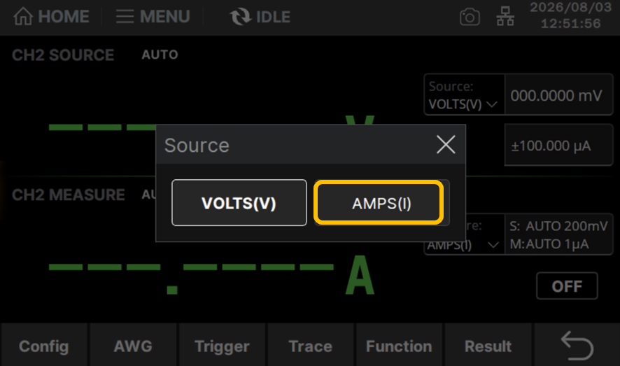 AMPS(I)をタッチ